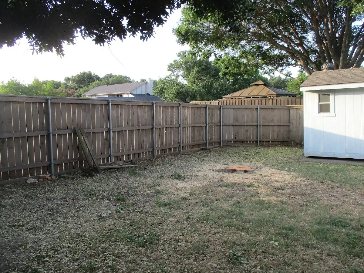 Cleared yard after professional tree removal in Fort Calhoun